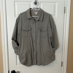 Women’s “Shackett”. Ripzone Grey oversized “shirt jacket”.